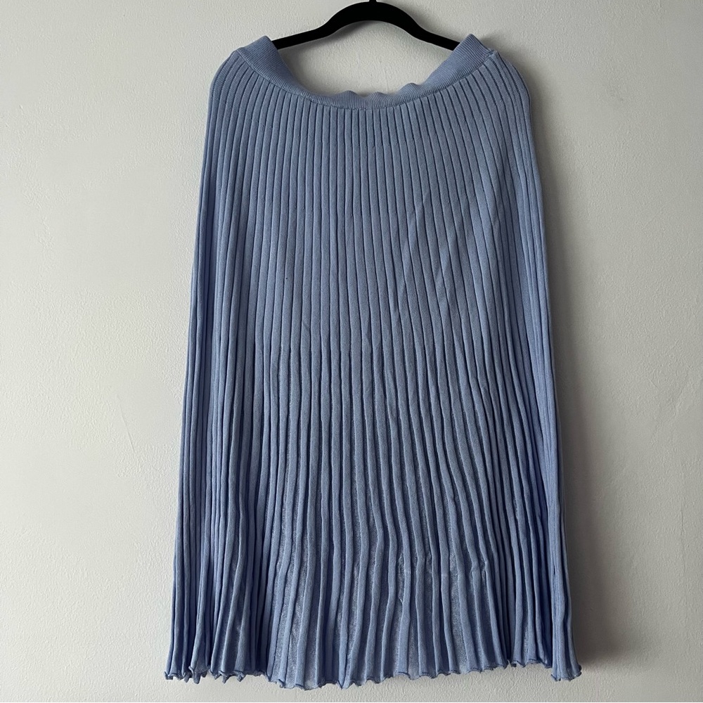 NWT Scoop Women's Sheer Stripe Knit Skirt Lavender Medium